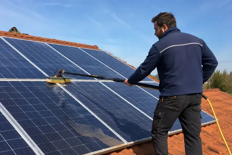 Nettoyage et entretien de panneaux solaires à Roujan